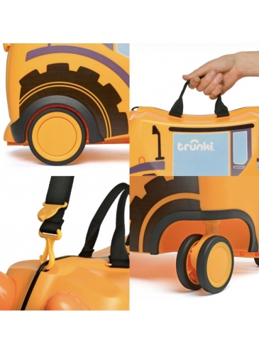 Vaikų mažasis lagaminas Trunki GLIDE 360 DOUG THE DIGGER