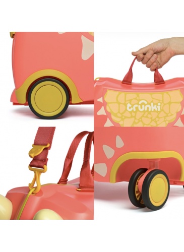 Vaikų mažasis lagaminas Trunki GLIDE 360 DYLAN THE DRAGON