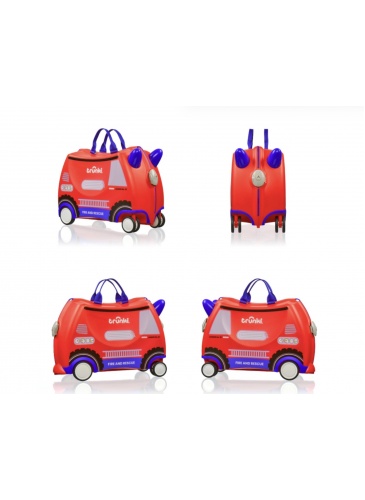 Vaikų mažasis lagaminas Trunki GLIDE 360 FRANK THE FIRE TRUCK