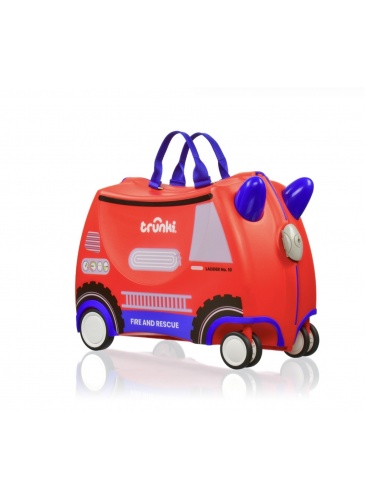 Vaikų mažasis lagaminas Trunki GLIDE 360 FRANK THE FIRE TRUCK