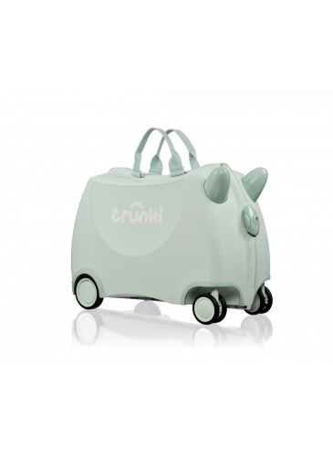 Vaikų mažasis lagaminas Trunki GLIDE 360 SOLI GREEN