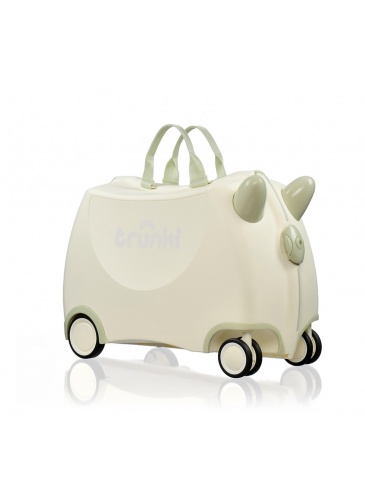 Vaikų mažasis lagaminas Trunki GLIDE 360 SOLI white