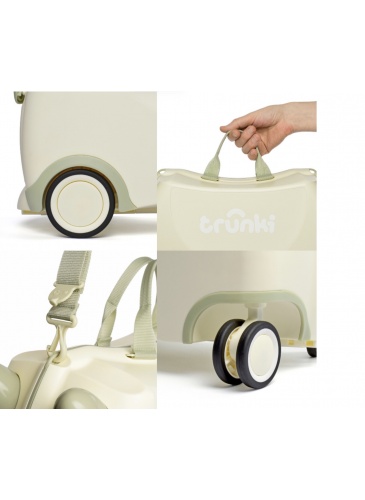 Vaikų mažasis lagaminas Trunki GLIDE 360 SOLI white