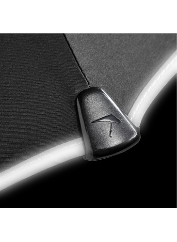 Juodas sulankstomas skėtis senz° mini automatic BLACK REFLECTIVE