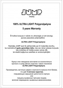 Rankinis bagažas 55x40x20 cm JUMP EVAE RAUDONA  ulta-light